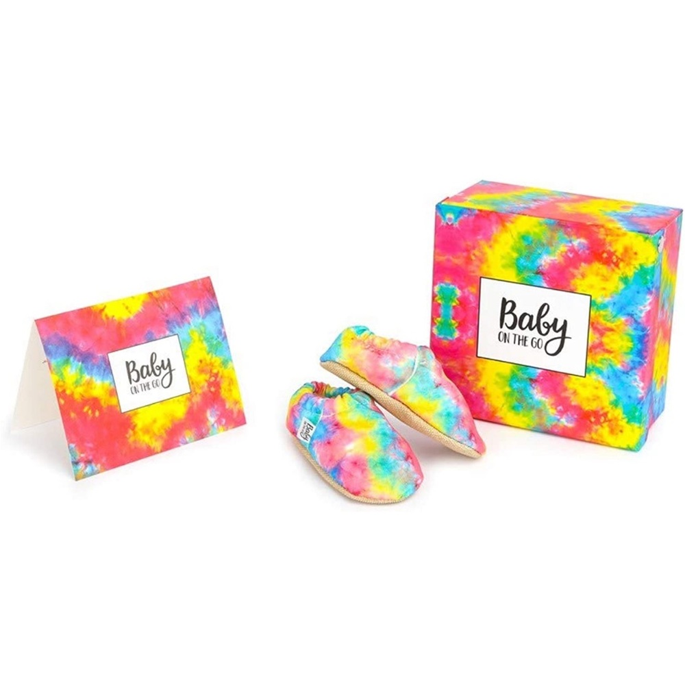 Baby On The Go First Steps Slip-On Baby Slipper, Tie-Dye